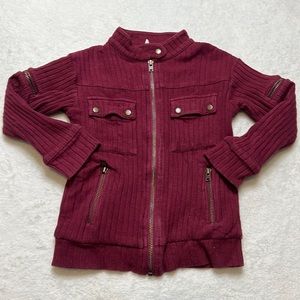 Kate Quinn Stretch Wide Rib Moto Jacket